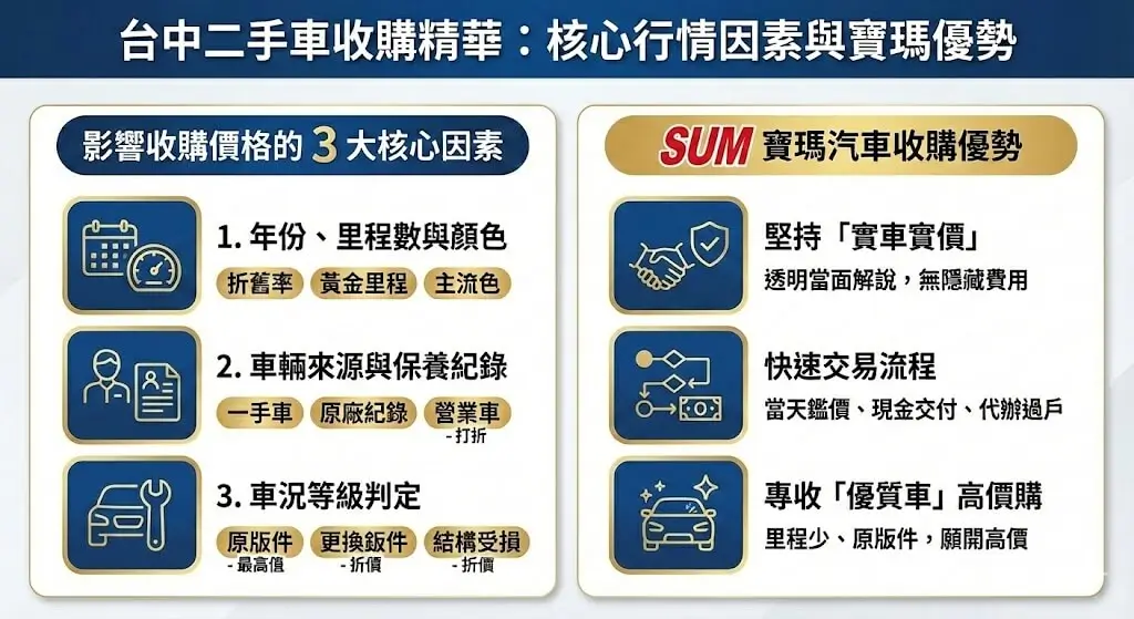台中二手車收購行情揭密